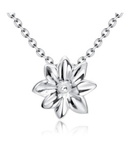 Beautiful Cosmos flower Shaped Silver Necklace SPE-5252